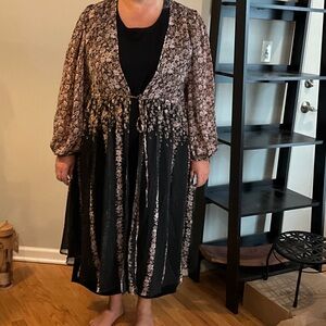 Torrid Black and Pink Floral Dress